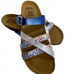 NEW ARA women's beth sandals in konfetti